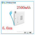 Ultra-Thin Credit Card Li-Polymer Mobile Power Bank 2500mAh